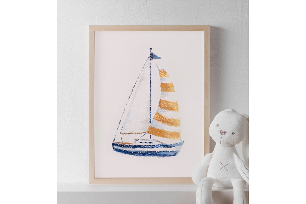 Seashore Pattern & Illustrations, a Pattern Graphic by MouseGrey (Photo 6 of 8)