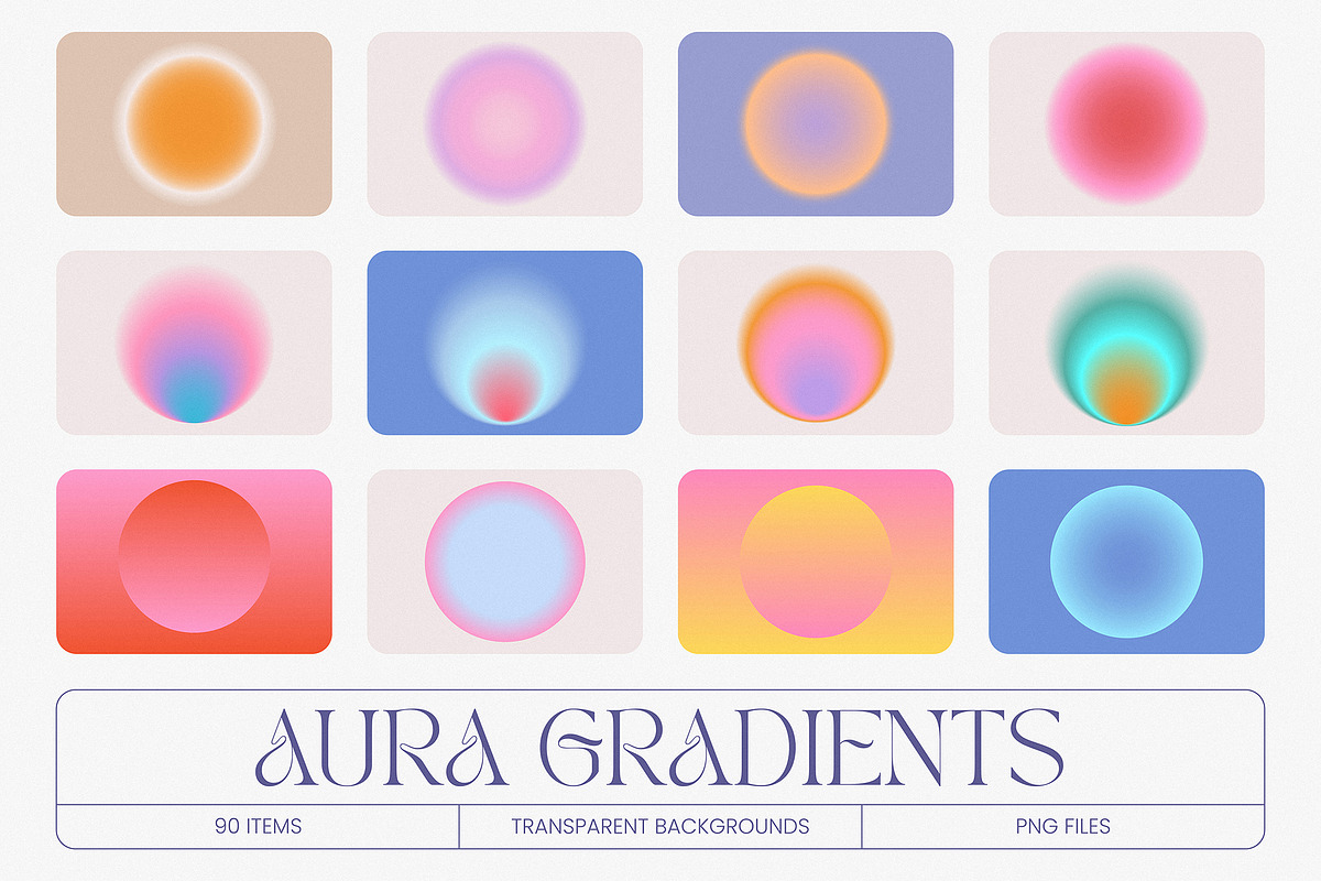 3 in 1 Round Aura Gradient Bundle, an Object Graphic by May Motif (Photo 1 of 17)