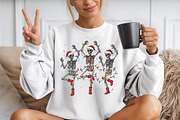 Christmas Dancing Skeleton Png, a Seasonal Illustration by YA Design (Thumbnail 2 of 4)