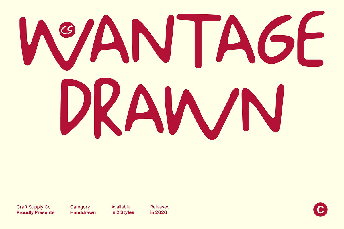 CS Wantage Drawn, a Handwritten Font by Craft Supply Co. (Photo 1 of 8)