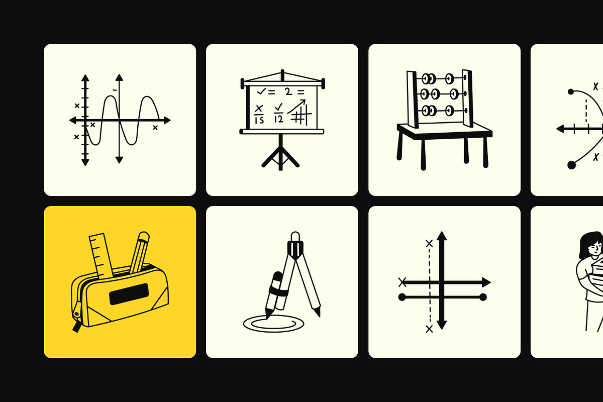 Math Doodles, an Outline Icon by Vectors Market (Photo 9 of 9)