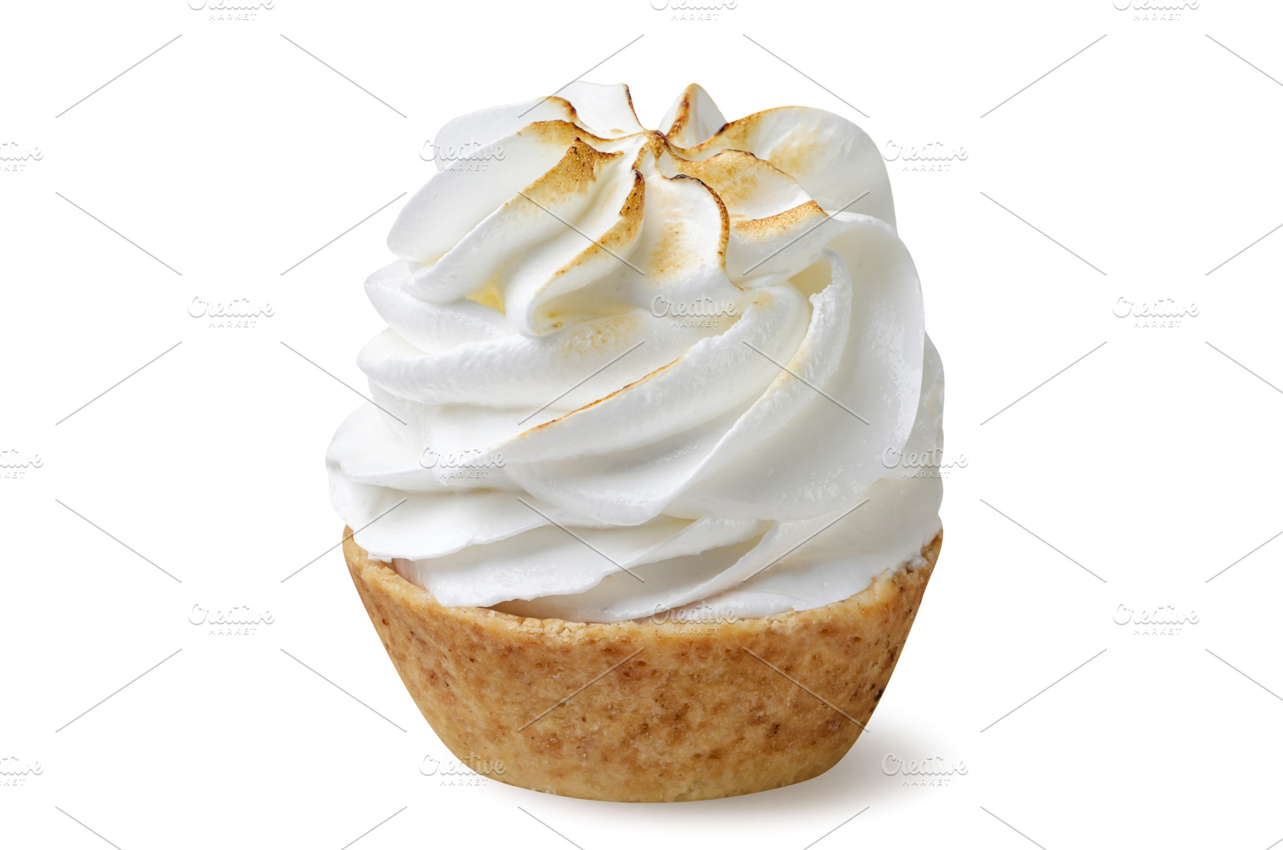 Sweet tartlet with meringue on a, a Food & Drink Photo by innakreativ