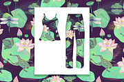 Frog Lotus Seamless Pattern, a Pattern Graphic by Oksana Dovhopol Art (Thumbnail 3 of 23)
