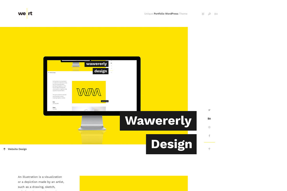 Wert PSD - Minimal Unique Portfolio, a Websites & App Template by IshYoBoy (Photo 4 of 19)