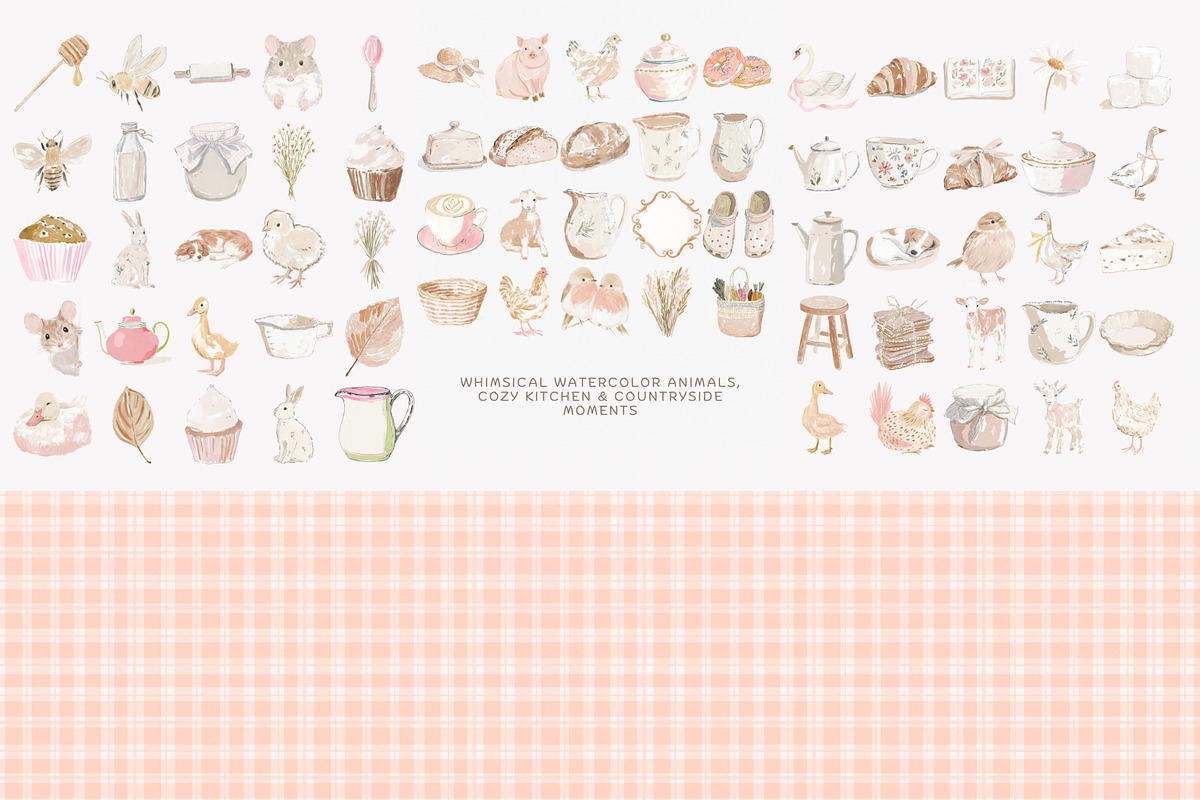 farmhouse watercolor clipart bundle, a Decorative Illustration by Patishop Art (Photo 8 of 8)