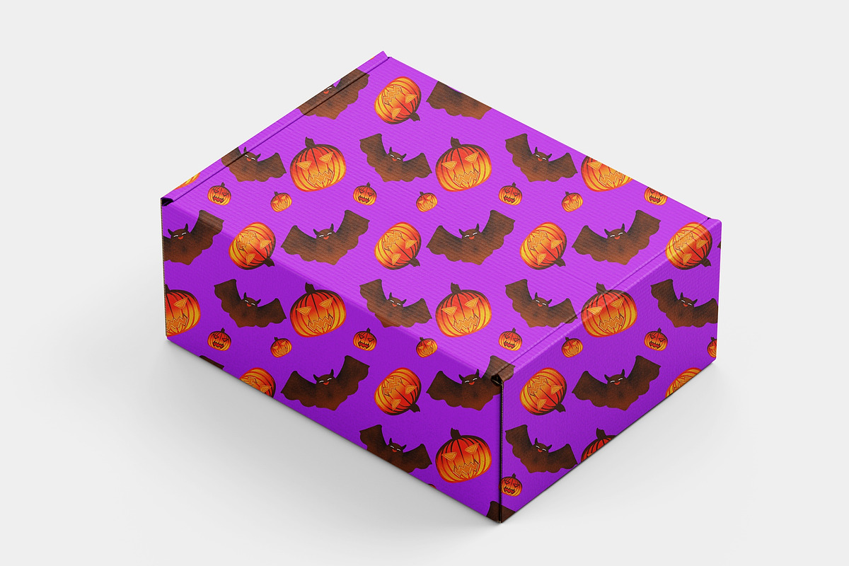 Pumpkin Bat Seamless Pattern, a Pattern Graphic by tchastudio (Photo 7 of 7)