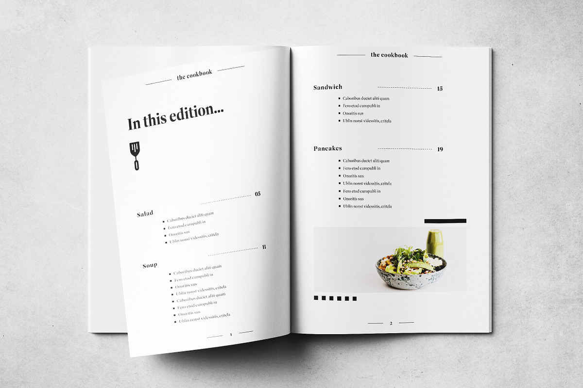 Cookbook Layout