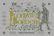 Floriated Borders Vectors, an Object Graphic by MiksKS (Thumbnail 1 of 11)