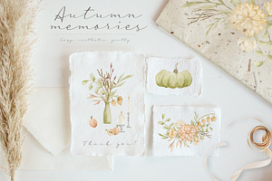 Autumn Memories. Watercolor Set