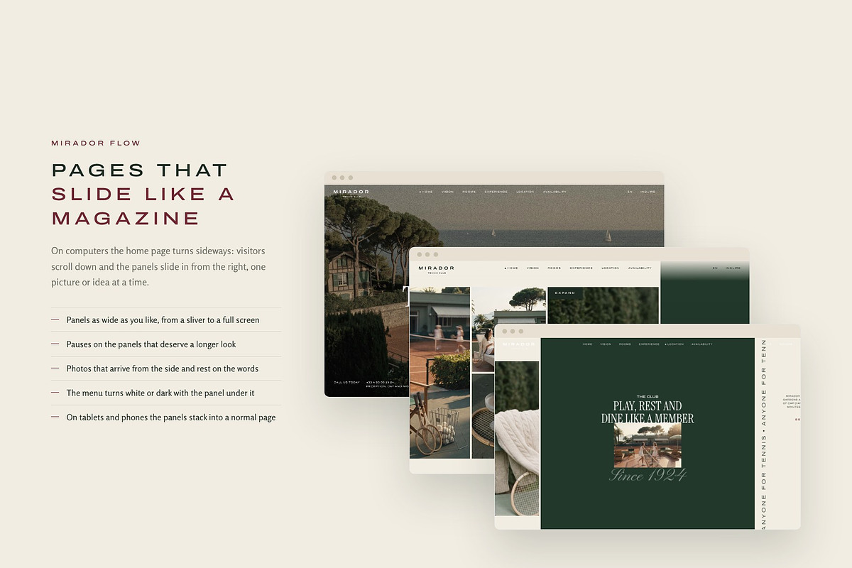 Tennis Club & Hotel Elementor Theme, a WordPress Template by Tomasz Ganclerz (Photo 4 of 21)
