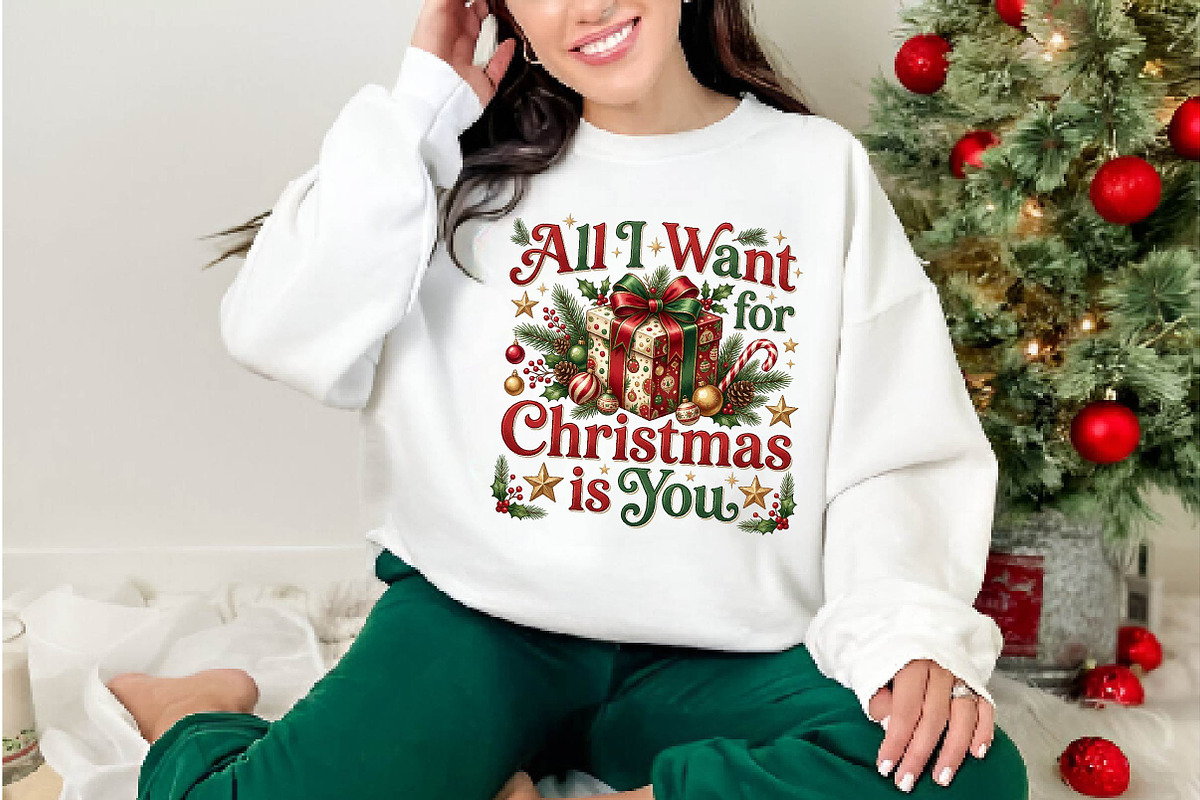 All I Want for Christmas PNG, a Seasonal Illustration by DreamPrint404 (Photo 6 of 6)