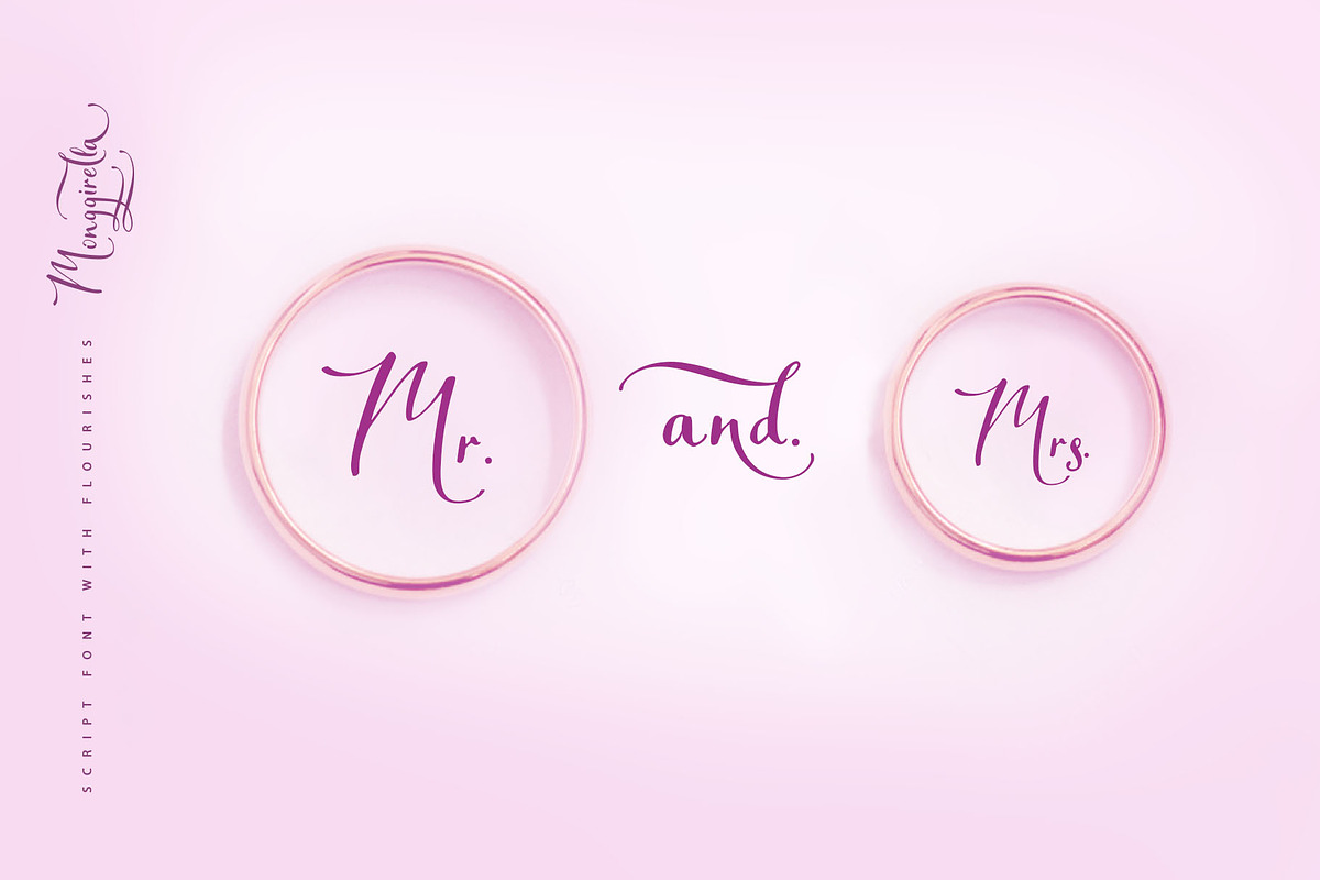 Monggirella script font + Cyrillic preview 8