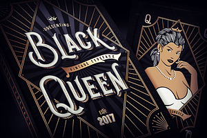 Black Queen Font Bonus Graphics