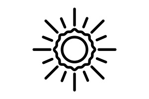Sun phoebus black icon, an Outline Icon by Creative priyanka