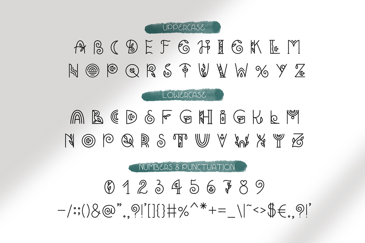 Bohemian - Decorative font duo, a Font by JuliyArt (Photo 9 of 10)