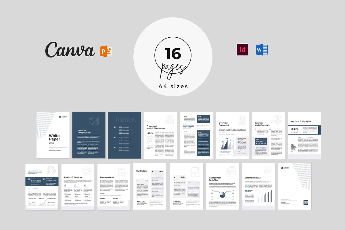 White Paper Template: Canva, MS word, a Brochure Template by Niofix (Photo 5 of 6)