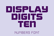 Display Digits Ten Font, a Font by GG Design (Thumbnail 1 of 9)
