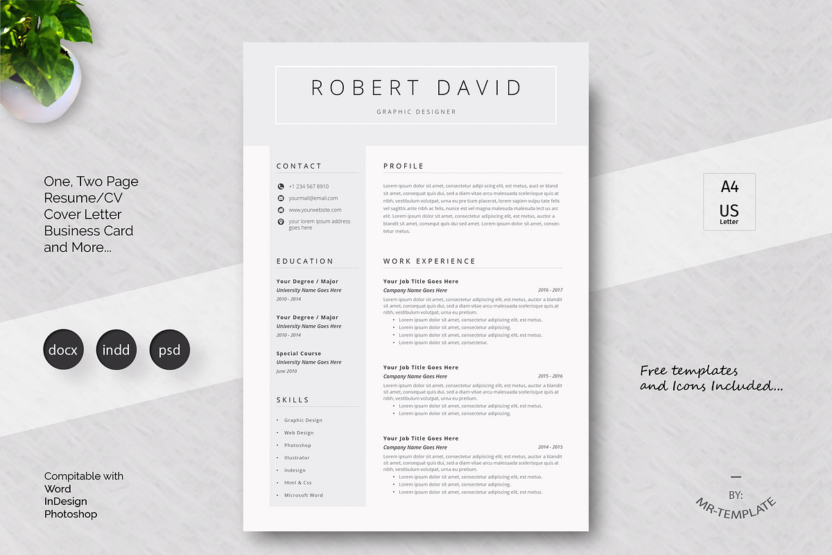Resume/CV, a Resume Template by Mr-Template (Photo 1 of 6)