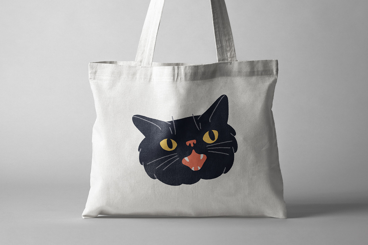 Funny cats set + seamless pattern, an Animal Illustration by Good Studio (Photo 9 of 9)