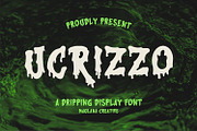 Ucrizzo Dripping Display Brush Font, a Handwritten Font by Maulana Creative (Thumbnail 1 of 7)