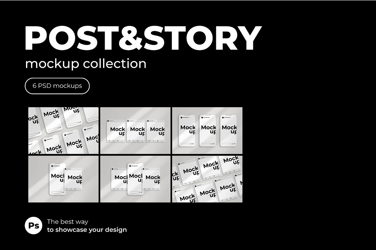 Instagram Post&Story mockup, an Advertising Mockup by tinuwiell (Photo 2 of 2)