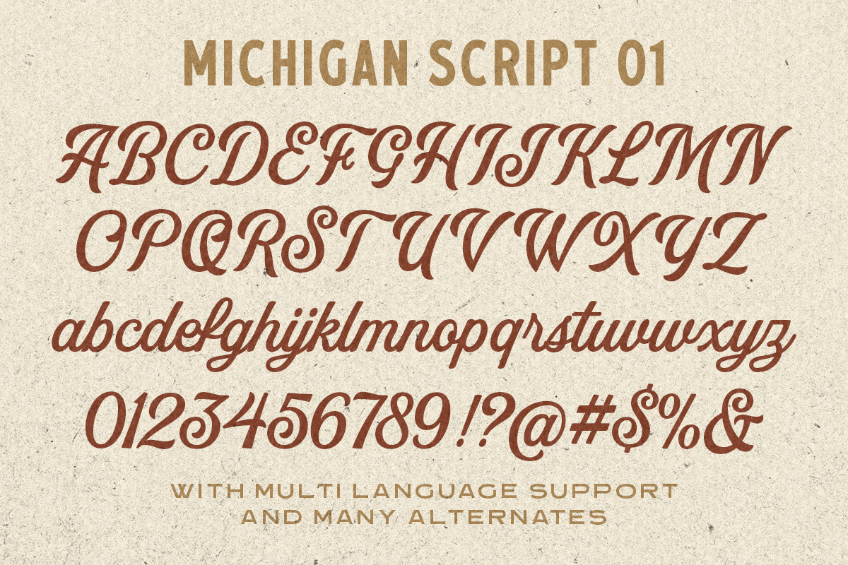 MIchigan - Font Collection, a Script Font by Letterhend Studio (Photo 8 of 9)