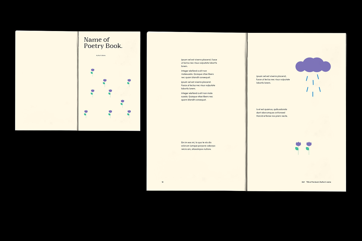 Poetry With Illustrations Template, a Magazine Template by an-arketype studio. (Photo 9 of 10)