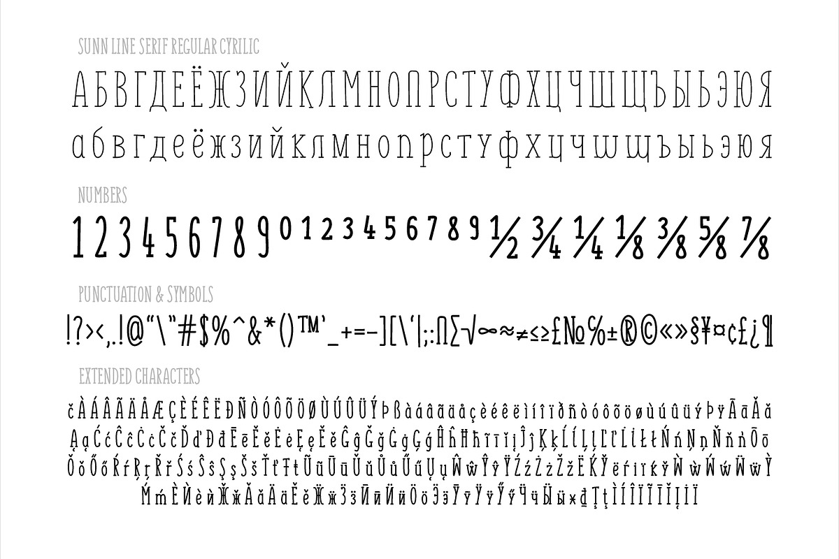 SUNN Line Serif Extended Font, a Serif Font by Wild Ones (Photo 3 of 7)