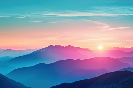 Stunning pink and blue sunset illumi, a Photo by Iftikhar Alam