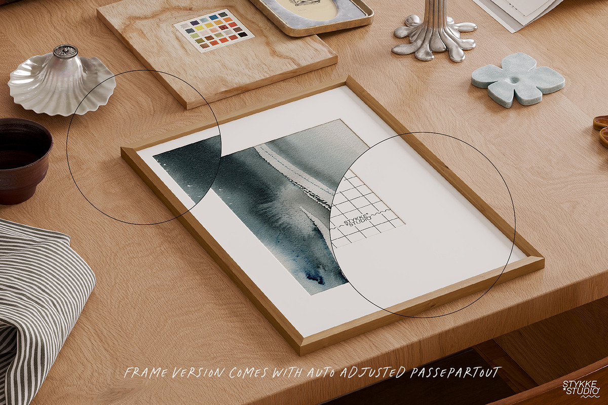 BURGUNDY | frame mockup with mat, a Household Mockup by Stykke Studio (Photo 2 of 10)