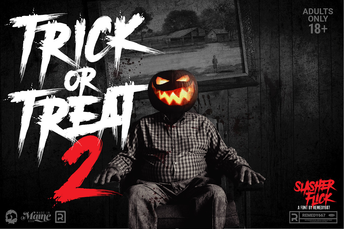 Slasher Flick - Horror Font, a Font by Remedy667 (Photo 3 of 8)
