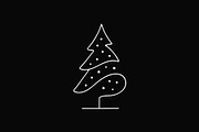 Curvy Wavy Line Christmas Tree, a Branding & Logo Template by Vectorium Studio (Thumbnail 2 of 2)