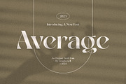Average Elegant Serif Font Typeface, a Serif Font by Graphicxell (Thumbnail 1 of 10)