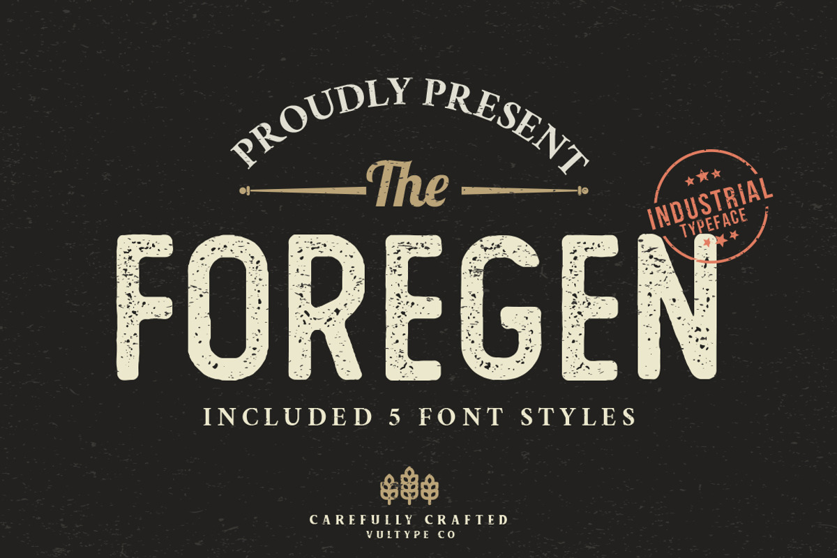 The Foregen - Vintage Stamp Font