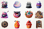 Halloween Spooky Bakery Clipart, an Illustration by RobertsArt (Thumbnail 7 of 7)