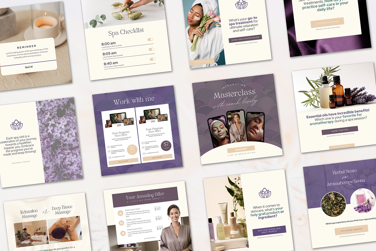 31 Spa Instagram Templates preview 5