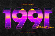 1991 Retro Chrome Text Effect, a Layer Style Add-On by Design Squad (Thumbnail 1 of 4)
