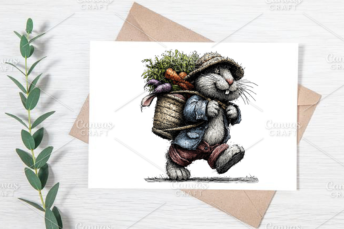 Watercolor Raster Bunny Clipart PNG, an Illustration by Canvas Craft (Photo 6 of 7)