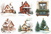 Christmas Home Clipart Bundle, an Illustration by Craft Nest (Thumbnail 4 of 6)
