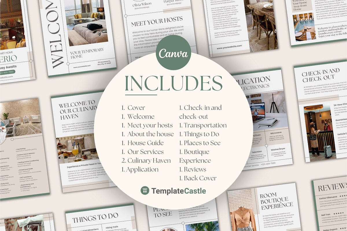 Airbnb House Guide Canva Template, a Design Template by TemplateCastleStore (Photo 3 of 14)