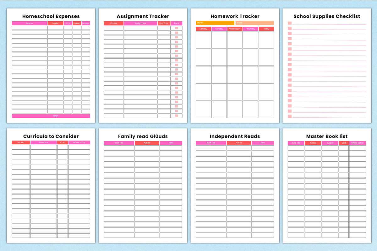 Homeschool Planner For Canva KDP, a Stationery Template by Shumaya (Photo 5 of 7)