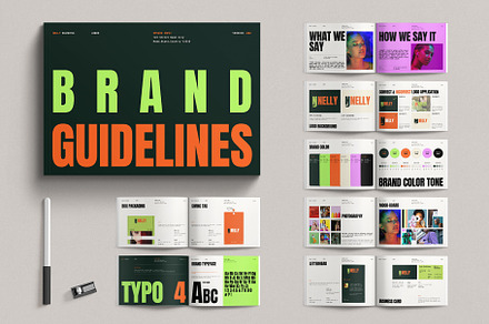 Brand Identity Guidelines Landscape, a Brochure Template by E-Type