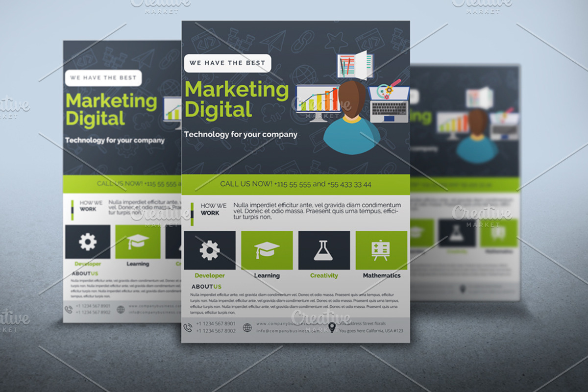 Flyer Business Flat Design, a Flyer Template by DesignsStore (Photo 1 of 2)