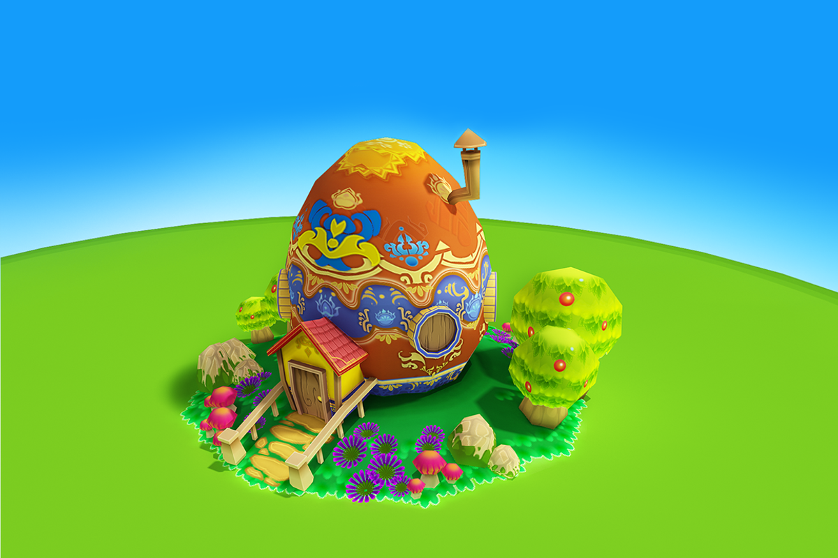 Cartoon Easter Village, an Environmental 3D Model by Souchenki (Photo 18 of 31)