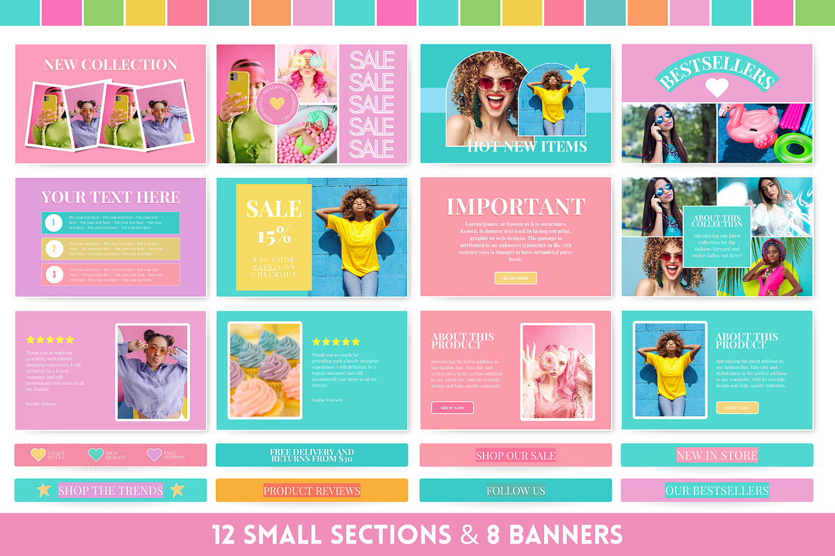 Colorful Newsletter Templates, an Email Template by SunshineStudioBoutique (Photo 6 of 9)
