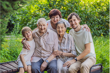 Four generations of family spend, a Person Photo by Elizaveta Galitskaya