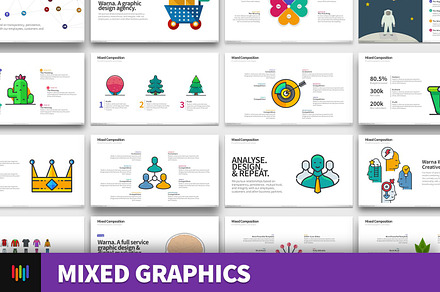 Mixed Graphics PowerPoint Templates