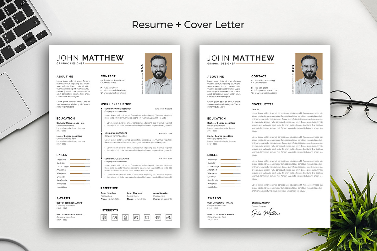 Clean Resume CV preview 2
