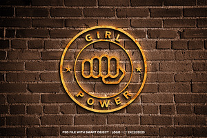 Old Iron On Brick Logo Mockup, a Mockup by WudelMbois Studio