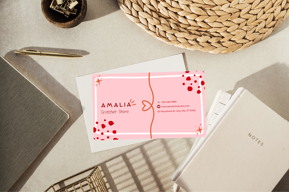 Cute Business Card Template, a Branding & Logo Template by Semantic Studio (Photo 2 of 2)